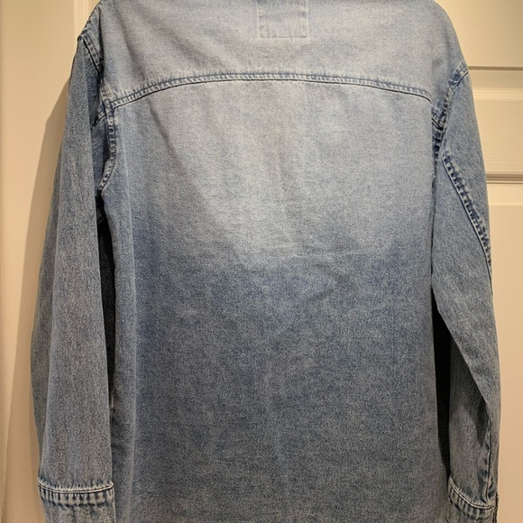New Bagatelle oversized boyfriend’s blue Denim jacket Shirt 100% cotton size S - Picture 7 of 9